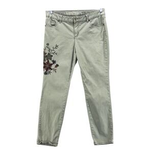 Embroidered Jeans Sage 12